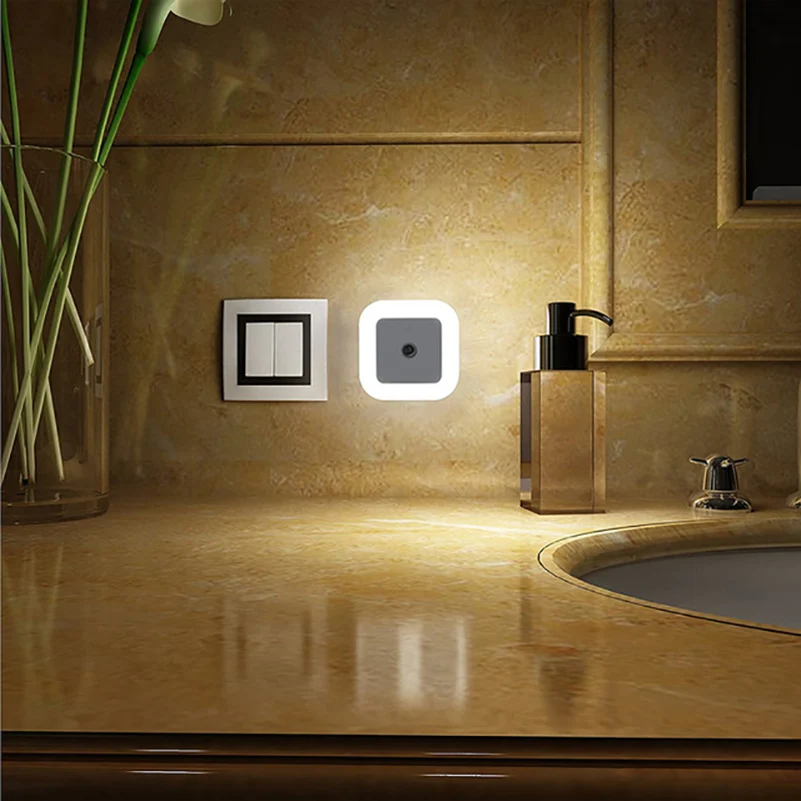 Intelligent Auto Light Sensor Control LED Night Light Luminaria Mini Bedside Lamp Wall Lighting for Bathroom Bedroom Hallway
Intelligent Auto Light Sensor Control LED Night Light Luminaria Mini Bedside Lamp Wall Lighting for Bathroom Bedroom Hallway