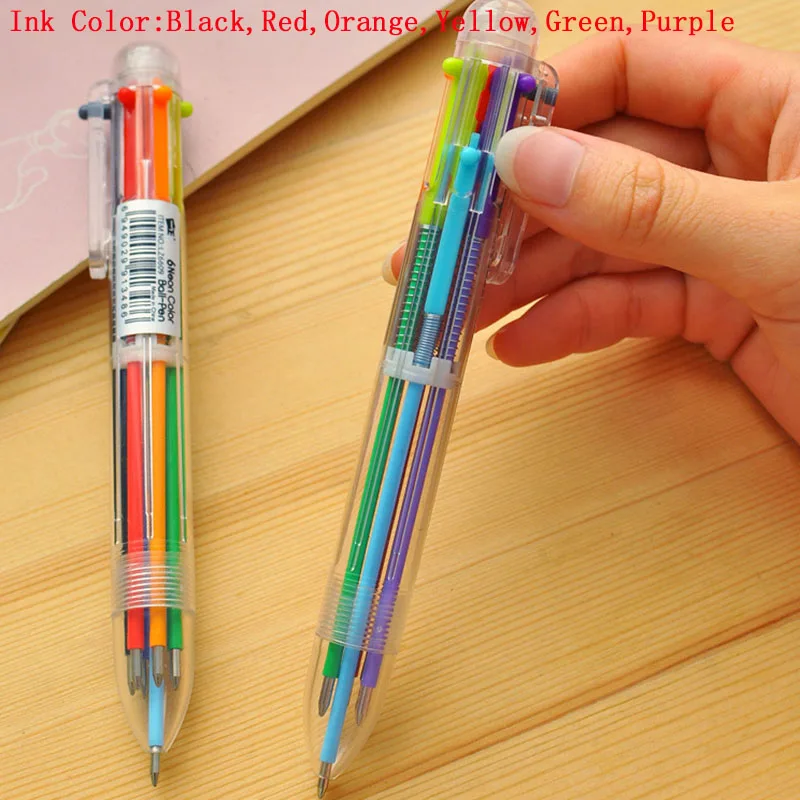 2018 new 1 piece 6 color refill ball pen multifunction 6 in 1 color stationery creative school supplies
2018 new 1 piece 6 color refill ball pen multifunction 6 in 1 color stationery creative school supplies