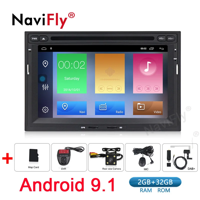 NaviFly 2 Din 2G+32G Android 9.1 Quad core DVD GPS Navigation for PEUGEOT/Partner 3008 5008 Radio FM GPS BT Auto multimedia
NaviFly 2 Din 2G+32G Android 9.1 Quad core DVD GPS Navigation for PEUGEOT/Partner 3008 5008 Radio FM GPS BT Auto multimedia