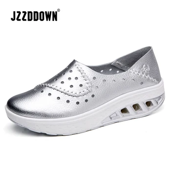 Summer women genuine leather platform sneakers Shoes Woman Hollow Breathable Casual Shoes Loafers creepers cutouts Plus Size
Summer women genuine leather platform sneakers Shoes Woman Hollow Breathable Casual Shoes Loafers creepers cutouts Plus Size