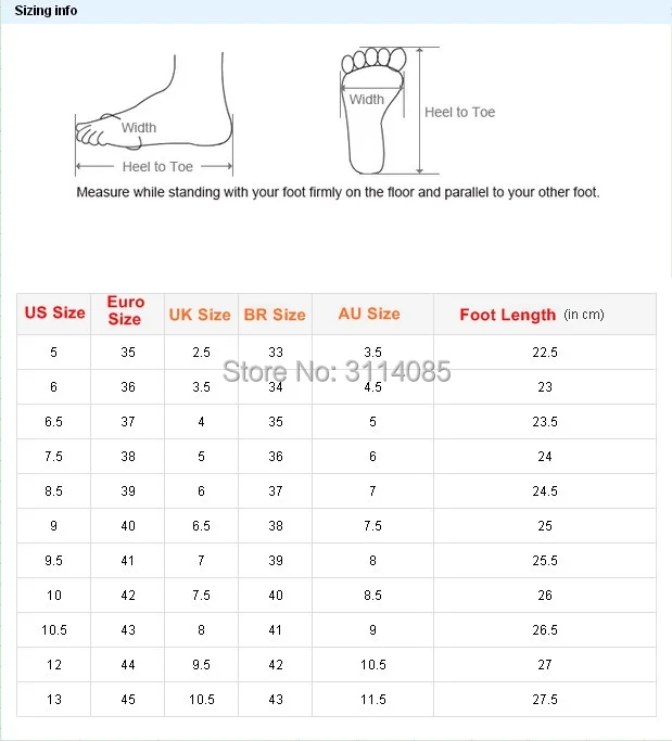  women shoes size