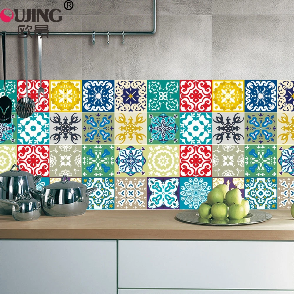20*100cm Colorful Retro Tiles Wall Sticker Kitchen Bathroom Tile Waist Line Wallpaper PVC Waterproof Waist Line Art Mural Poster
20*100cm Colorful Retro Tiles Wall Sticker Kitchen Bathroom Tile Waist Line Wallpaper PVC Waterproof Waist Line Art Mural Poster