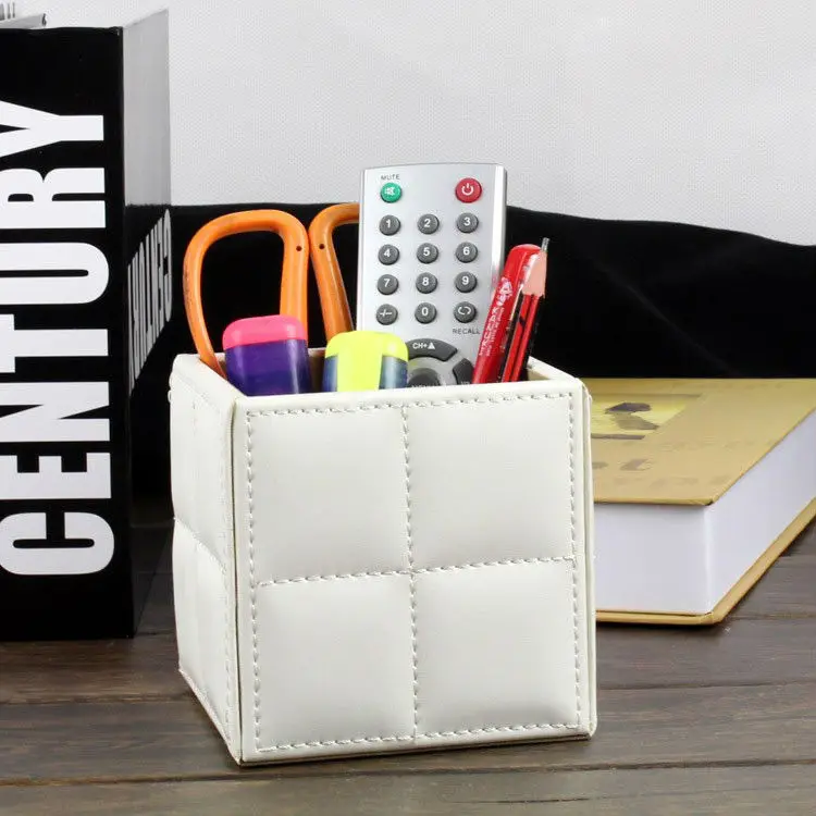 10cm square wooden leather desttop pen pencil holder box display stands office stationery organizer desk accessories white 205B
10cm square wooden leather desttop pen pencil holder box display stands office stationery organizer desk accessories white 205B