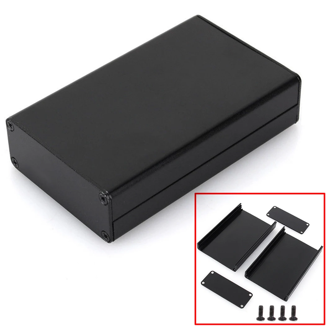 Black Aluminum PCB Instrument Box DIY Electronic Project Enclosure Case 80*50*20mm