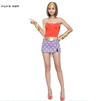 Sexy Movie Female warrior Cosplay Halloween Wonder Woman Costumes Carnival Purim Christmas Masquerade Nightclub Rave party dress
Sexy Movie Female warrior Cosplay Halloween Wonder Woman Costumes Carnival Purim Christmas Masquerade Nightclub Rave party dress