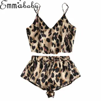 UK Women Summer 2 PCS Satin Lace Leopard Sleepwear Sleeveless Babydoll Lingerie Nightwear Tank and Short Pjs Pyjamas Set
UK Women Summer 2 PCS Satin Lace Leopard Sleepwear Sleeveless Babydoll Lingerie Nightwear Tank and Short Pjs Pyjamas Set