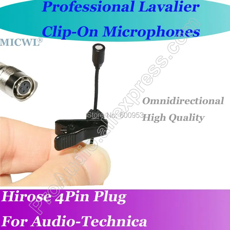 MICWL bLACK Wireless Lavalier Lapel Omni Directivity Microphone for Audio-Technica Mic System Hirose 4Pin plus
MICWL bLACK Wireless Lavalier Lapel Omni Directivity Microphone for Audio-Technica Mic System Hirose 4Pin plus