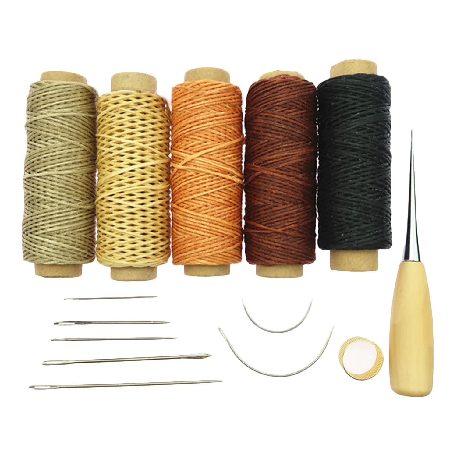 14PCS Leather Craft Leathercraft Repair Tools Kit with Waxed Threads Stitching Awl Thimble Needles for Luggage Wallet Shoes Tent
14PCS Leather Craft Leathercraft Repair Tools Kit with Waxed Threads Stitching Awl Thimble Needles for Luggage Wallet Shoes Tent