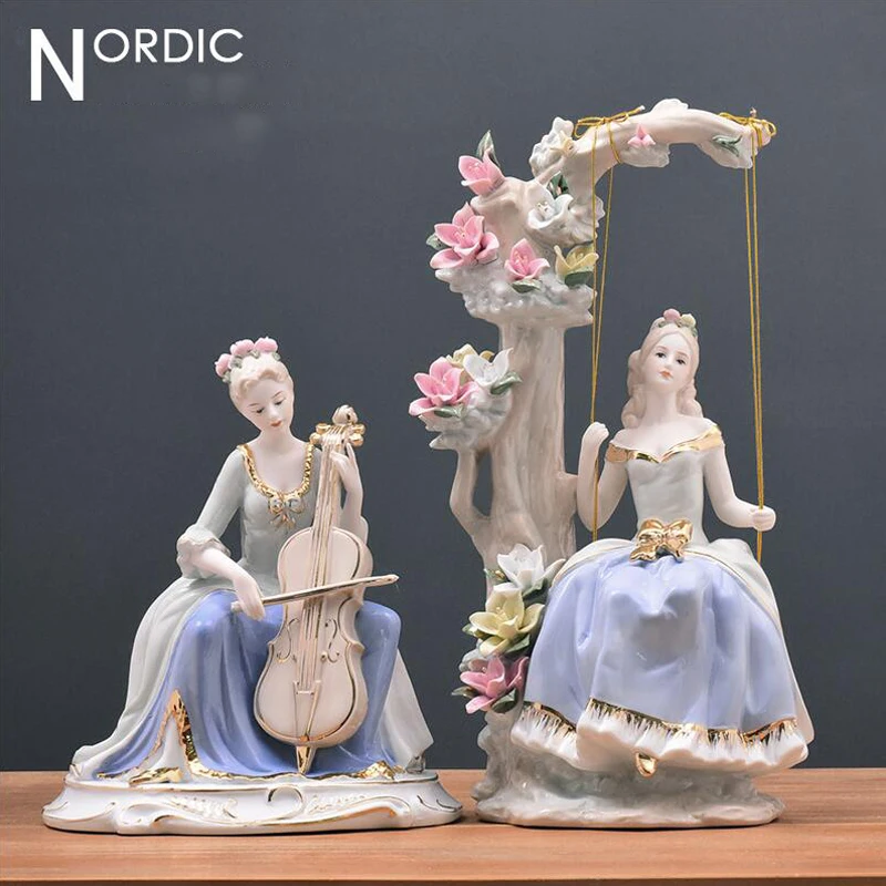 Western Female Home Decor Eurpoe High-Grade Beauty Ceramic Figurines Art Crafts Coffee Bar Porcelain Ornament Wedding Decoration
Western Female Home Decor Eurpoe High-Grade Beauty Ceramic Figurines Art Crafts Coffee Bar Porcelain Ornament Wedding Decoration
