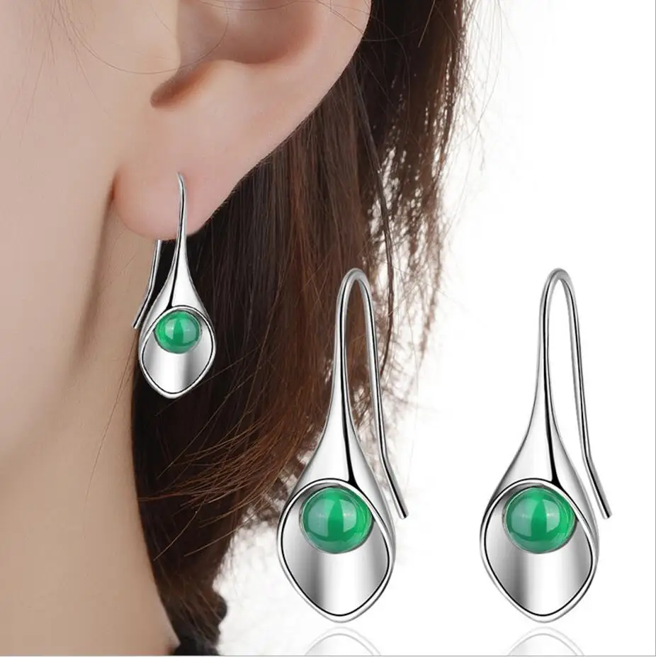 Charm Pearl Green Female Stud Earrings Jewelry Hot Trendy 925 Sterling Silver Earrings For Women Party Accessories Lady Gift
Charm Pearl Green Female Stud Earrings Jewelry Hot Trendy 925 Sterling Silver Earrings For Women Party Accessories Lady Gift
