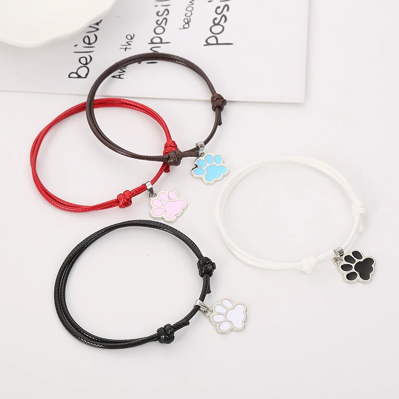 BOBIGIULAI Brand 2pcs/set Cute Dog Footprint Couple Bracelet Fashion Simple Adjustable Bracelet Jewelry For Student Gift
BOBIGIULAI Brand 2pcs/set Cute Dog Footprint Couple Bracelet Fashion Simple Adjustable Bracelet Jewelry For Student Gift