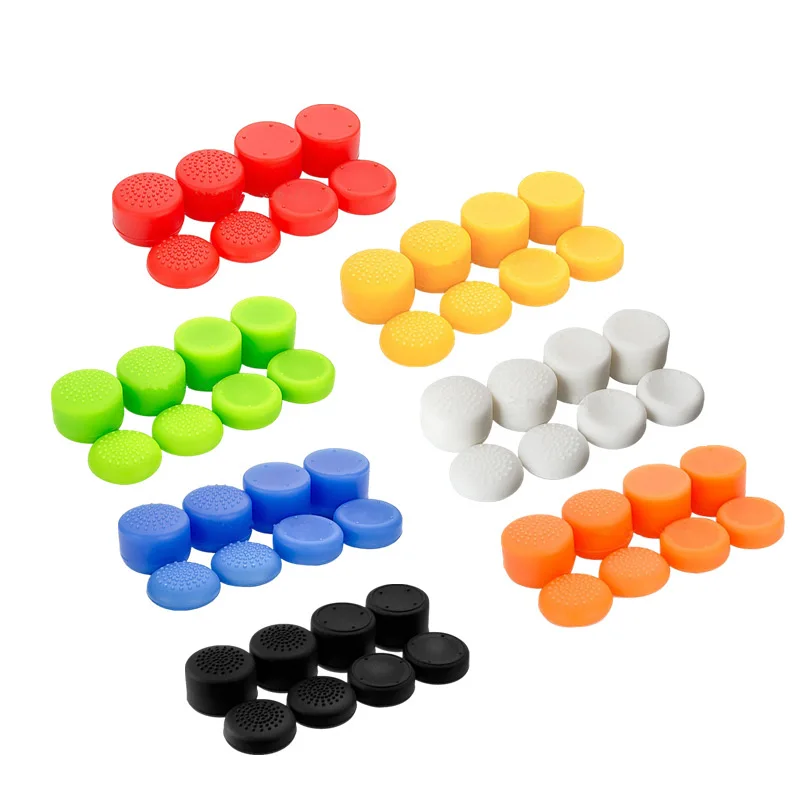 

8Pcs Heightened Soft Silicone Anti-Slip Analog Thumb Grip Stick Cap Cover Case Skin for Sony Play Station 4 PS 4 PS4 Accessory