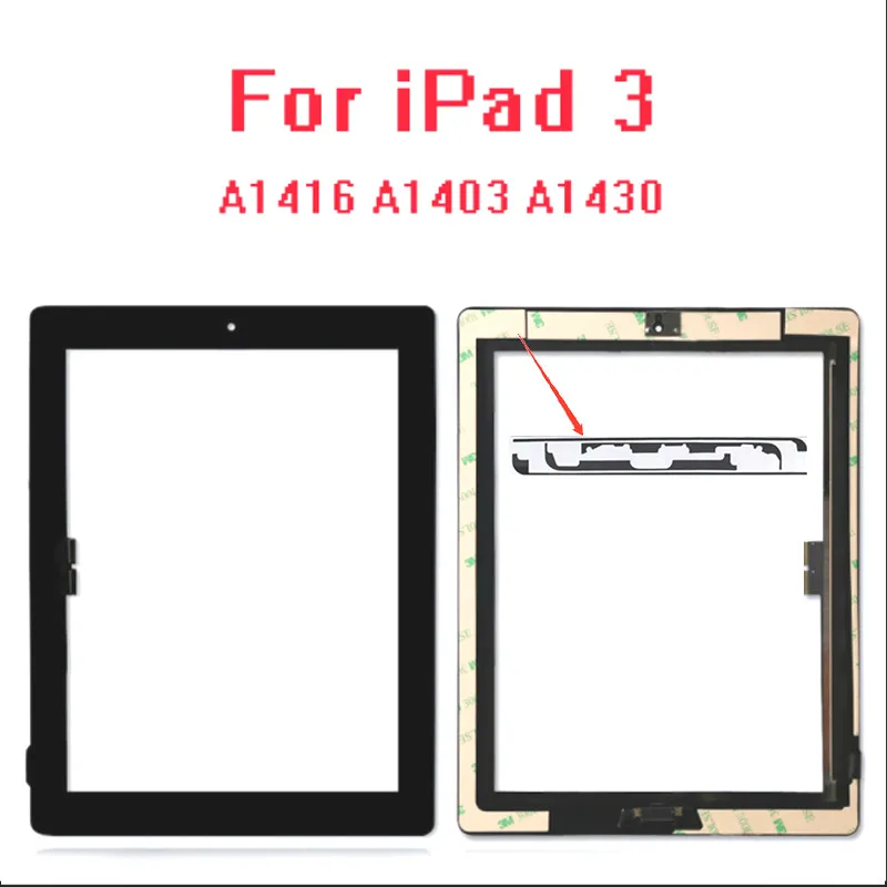 20Pcs/lot For iPad 3 Touch Screen Glass Digitizer assembly A1416 A1403 A1430+home button +adhesive+camera holder
20Pcs/lot For iPad 3 Touch Screen Glass Digitizer assembly A1416 A1403 A1430+home button +adhesive+camera holder