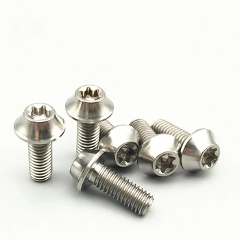 Titanium bolts M6 x16 Disc Brake Ti Bolt Titanium bolts DIY Burned Color Torx Mushroom Head screws Ti fastener Pack of 6
Titanium bolts M6 x16 Disc Brake Ti Bolt Titanium bolts DIY Burned Color Torx Mushroom Head screws Ti fastener Pack of 6