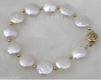 Genuine Charming 10-11mm White Button Coin Pearl White Bracelet 7.5" Pearl Bracelet
Genuine Charming 10-11mm White Button Coin Pearl White Bracelet 7.5" Pearl Bracelet