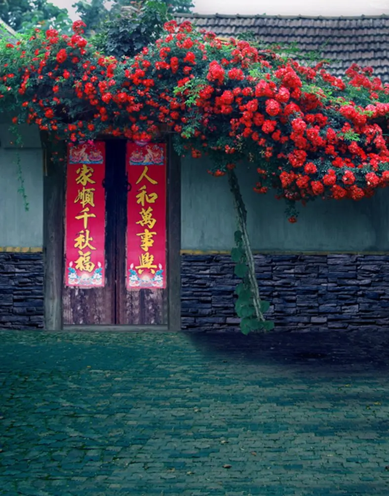 5x7ft Chinese House Red Flowers Photography Backdrops Photo Props Studio Background
5x7ft Chinese House Red Flowers Photography Backdrops Photo Props Studio Background