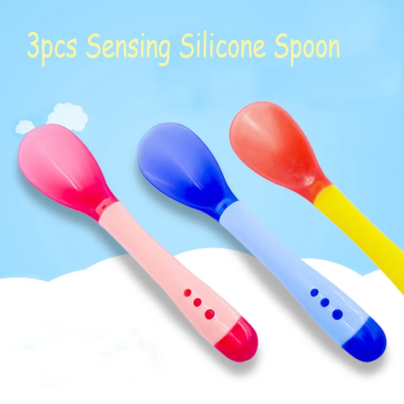 Rosiky 3pcs Baby Feeding Silicon Spoon Baby Safety Temperature Sensing Kids Flatware Feeding Spoons
Rosiky 3pcs Baby Feeding Silicon Spoon Baby Safety Temperature Sensing Kids Flatware Feeding Spoons