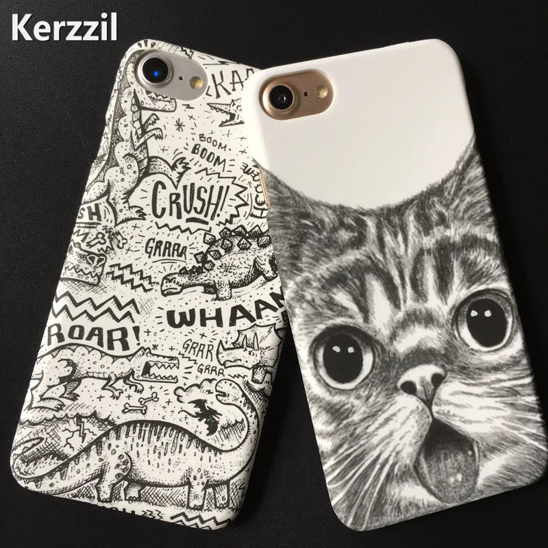Kerzzil Cute Cartton Cat Dinosaur Case For iPhone 7 6 6S Plus Matte Hard PC Phone Back Cover Case for iPhone 6 6s 7
Kerzzil Cute Cartton Cat Dinosaur Case For iPhone 7 6 6S Plus Matte Hard PC Phone Back Cover Case for iPhone 6 6s 7