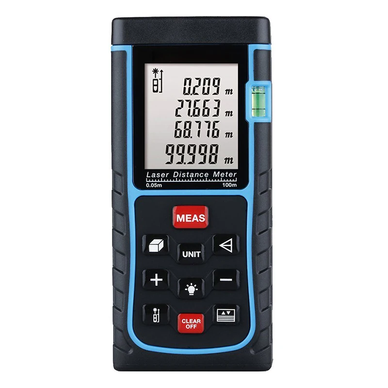 Laser rangefinder 0.05-100 m Measuring range +/- 2mm Measuring accuracy Laser distance measuring device
Laser rangefinder 0.05-100 m Measuring range +/- 2mm Measuring accuracy Laser distance measuring device