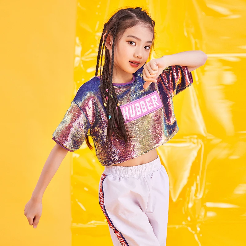Summer New Hip Hop Children Jazz Dance Costume Girls Performance Show Clothes Tops Pants Street Dance Costumes Clothing DL3687
Summer New Hip Hop Children Jazz Dance Costume Girls Performance Show Clothes Tops Pants Street Dance Costumes Clothing DL3687