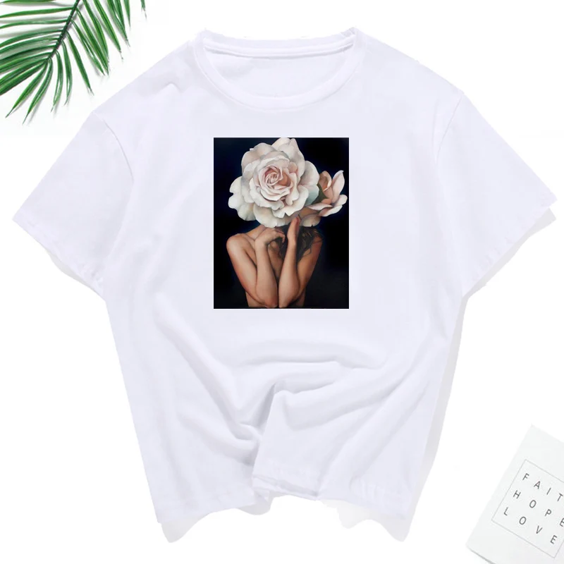 2019 New t shirt Women 100% Cotton Harajuku Aesthetics Fashion Tshirt Sexy Flowers Feather Print Short Sleeve Tops & Tees
2019 New t shirt Women 100% Cotton Harajuku Aesthetics Fashion Tshirt Sexy Flowers Feather Print Short Sleeve Tops & Tees