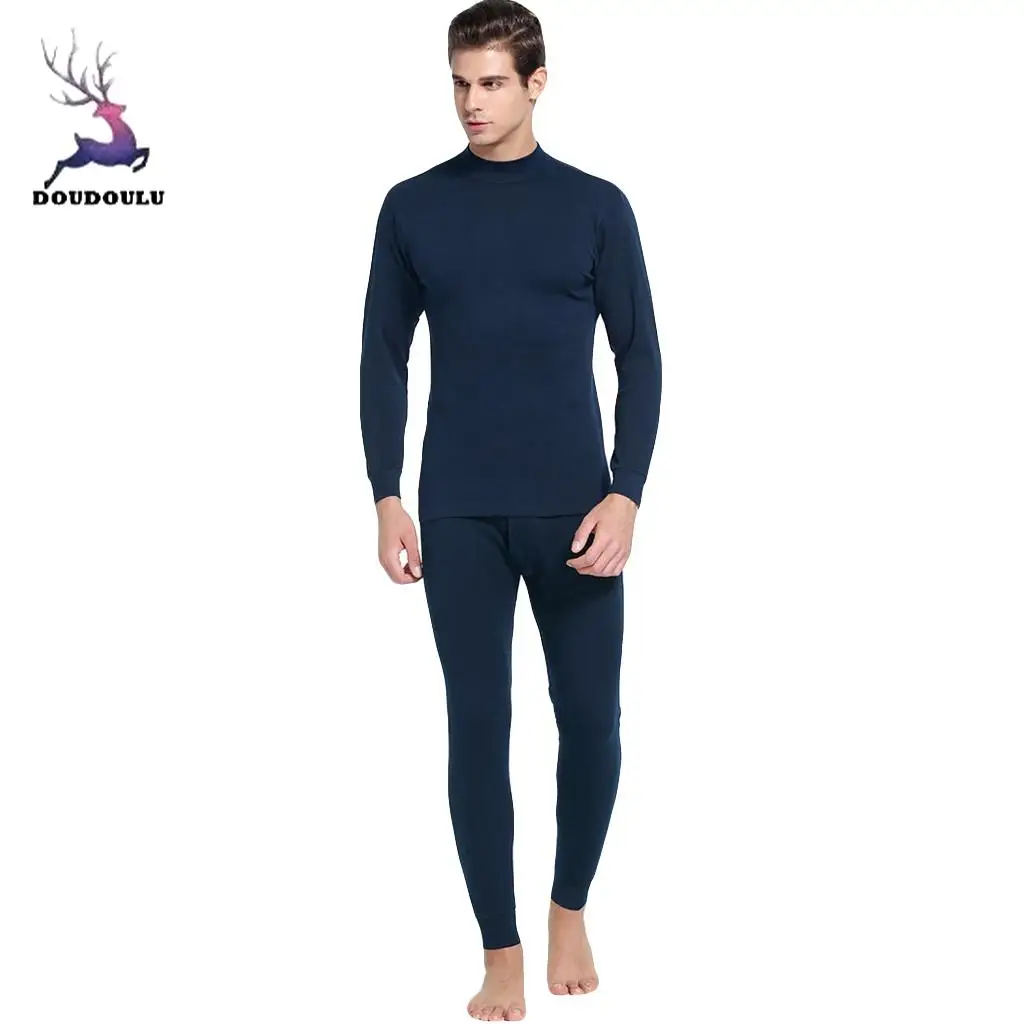 2 pieces set Men's Casual Thermal Underwear Middle Collar Pure Color Warm Clothing Suit Warm thick plus velvet Clothing #EW
2 pieces set Men's Casual Thermal Underwear Middle Collar Pure Color Warm Clothing Suit Warm thick plus velvet Clothing #EW