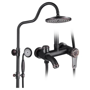 Copper antique shower set European dark bathroom shower home lift shower hot and cold water faucet wx8301133 
Copper antique shower set European dark bathroom shower home lift shower hot and cold water faucet wx8301133