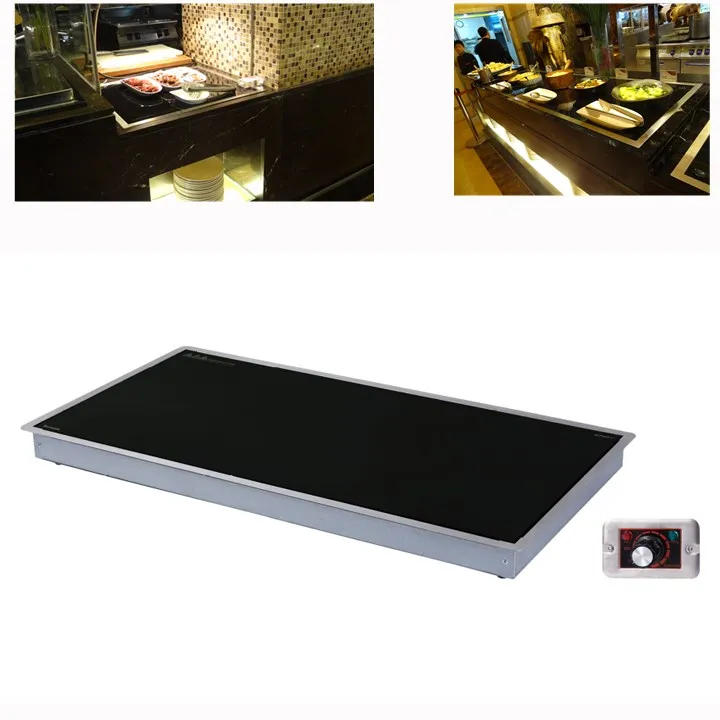 Commercial Built-in Warm Tray SCHOTT Glass Embedded Wire Control Hot Plate stainless steel edge buffet electric heating board
Commercial Built-in Warm Tray SCHOTT Glass Embedded Wire Control Hot Plate stainless steel edge buffet electric heating board