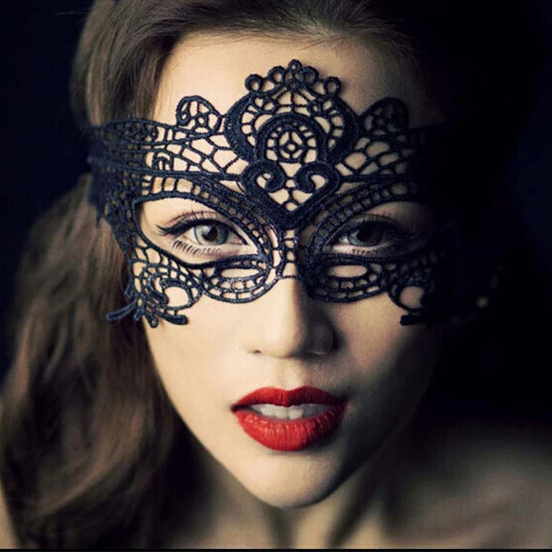 Женская маска на Хэллоуин черная Очаровательная женская сексуальные аксессуары