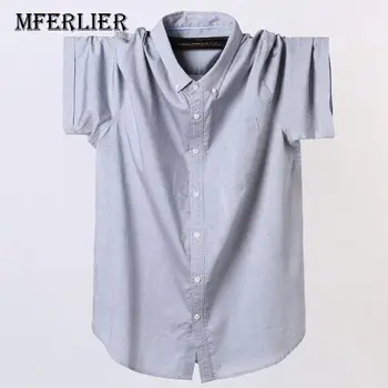 MFERLIER Loose Summer men shirts Turn-down Collar Solid color short sleeve shirts men Size XL-6XL
MFERLIER Loose Summer men shirts Turn-down Collar Solid color short sleeve shirts men Size XL-6XL