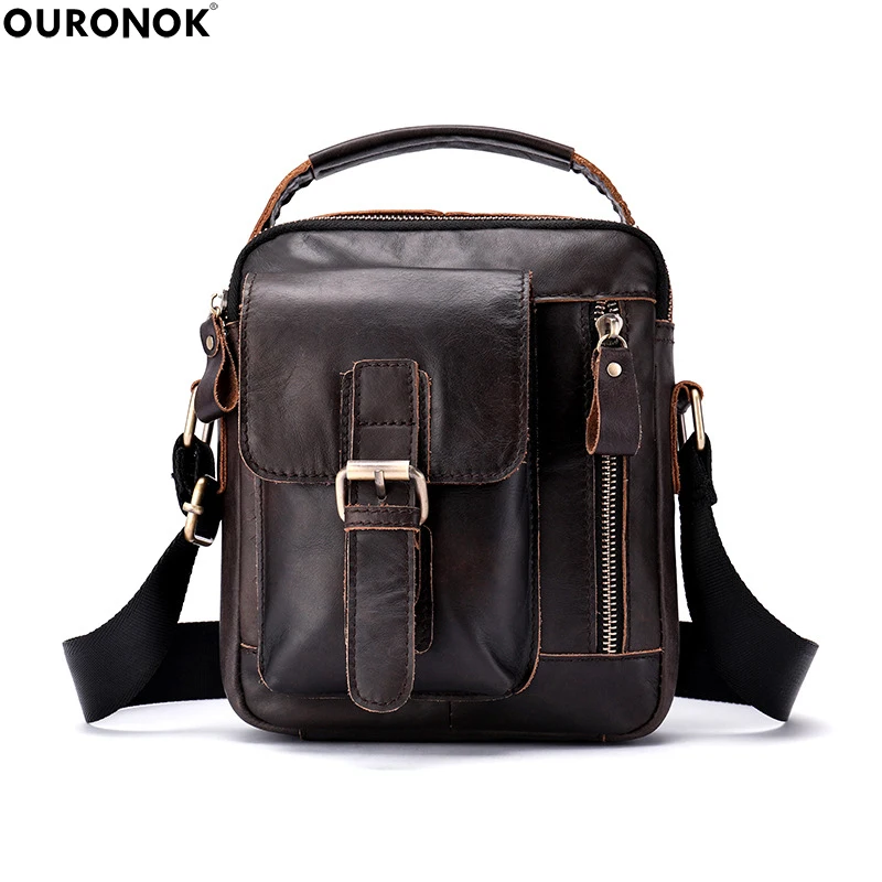 OURONOK Real Leather Men's bag Best X'Mas Gift Large Capacity Retro Men Messenger Bag Cowhide Vertical Shoulder Vintage Male Bag
OURONOK Real Leather Men's bag Best X'Mas Gift Large Capacity Retro Men Messenger Bag Cowhide Vertical Shoulder Vintage Male Bag