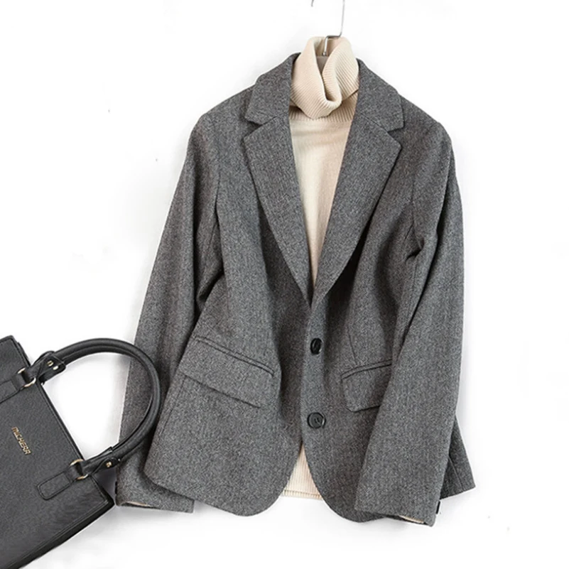 Woolen Blazers Coat Women Autumn Winter Double Breasted Blazers Office Lady Blazers Jacket
Woolen Blazers Coat Women Autumn Winter Double Breasted Blazers Office Lady Blazers Jacket