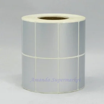 Sticker label 50*30 mm 2500pcs/Roll Thermal Transfer Silver PET Label Waterproof Tearproof Oilproof Barcode Label
Sticker label 50*30 mm 2500pcs/Roll Thermal Transfer Silver PET Label Waterproof Tearproof Oilproof Barcode Label