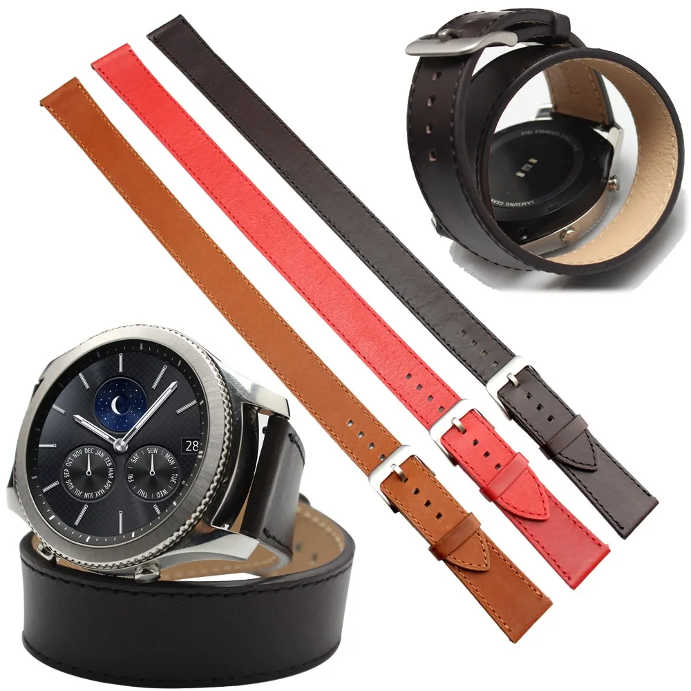 For Samsung Gear S3 watch leather bands,Accessories Leather Bands Double Tour strap for Samsung Gear S 3 ,22mm
For Samsung Gear S3 watch leather bands,Accessories Leather Bands Double Tour strap for Samsung Gear S 3 ,22mm