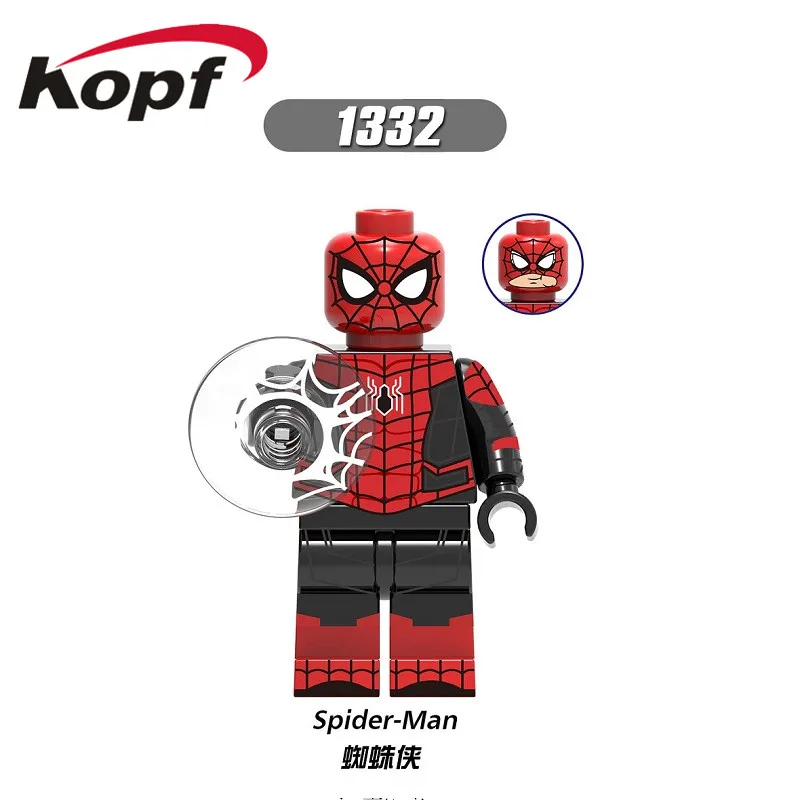 XH 1328 1329 1330 1331 1332 1333 1334 1335 Building Blocks Spiderman Movie Far From Home Bricks Mysterio Hydro-Man Maria Hill Ned-Liz Figures Dolls Toys For Children X0266