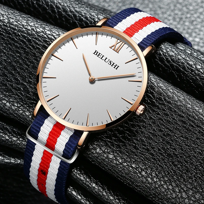 BELUSHI Top Brand Women Men's watches Fashion Casual Nylon wristwatch Quartz-Watch Ladies Clock Relojes Mujer Montre
BELUSHI Top Brand Women Men's watches Fashion Casual Nylon wristwatch Quartz-Watch Ladies Clock Relojes Mujer Montre