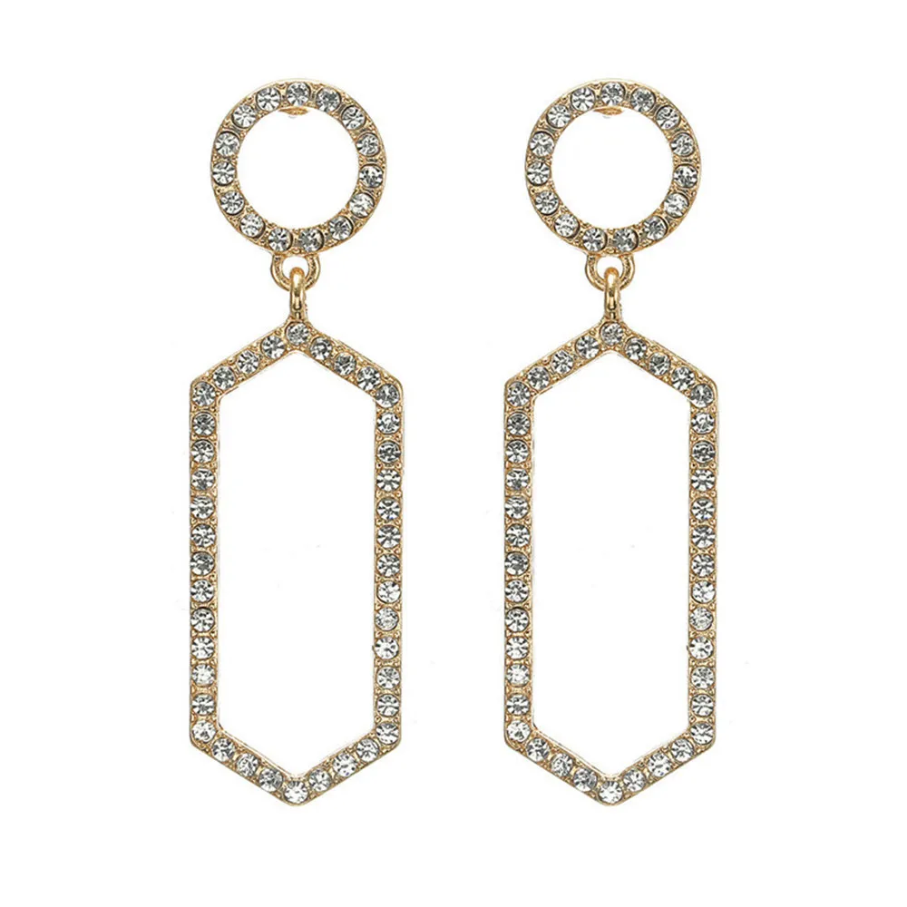 Korean Version Of Geometric Micro-inlaid Zircon Alloy Electroplated Earrings And Earrings
Korean Version Of Geometric Micro-inlaid Zircon Alloy Electroplated Earrings And Earrings