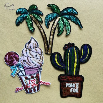 1PCS Sequins Glittering Large size tree Cactus Iron On Patches For Clothing Cute ice cream Clothes Badges DIY Applique Stickers
1PCS Sequins Glittering Large size tree Cactus Iron On Patches For Clothing Cute ice cream Clothes Badges DIY Applique Stickers