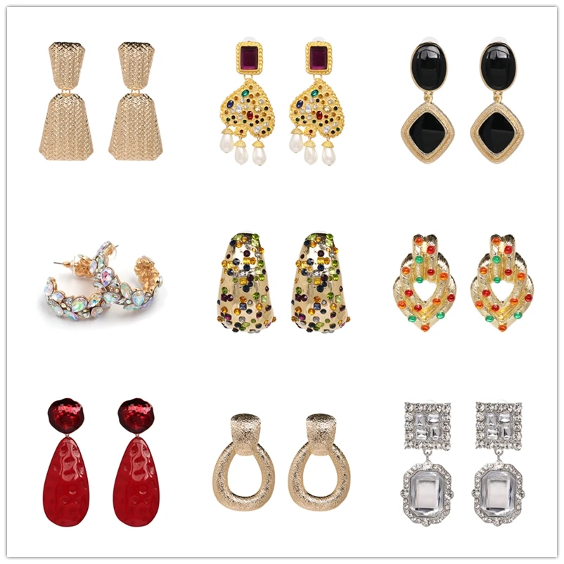 JURAN Vintage crystal statement dangle Earrings for Women Ethnic rhinestone earrings fashion za jewelry wholesale
JURAN Vintage crystal statement dangle Earrings for Women Ethnic rhinestone earrings fashion za jewelry wholesale
