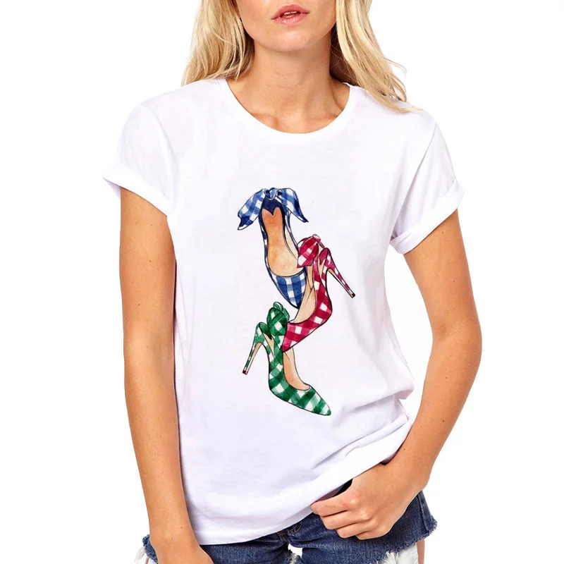 Summer Fashion T shirt Women High Heels Print Funny Summer women Vogue Princess Short Sleeve T-Shirt Tops Cheap Female Tops tees
Summer Fashion T shirt Women High Heels Print Funny Summer women Vogue Princess Short Sleeve T-Shirt Tops Cheap Female Tops tees
