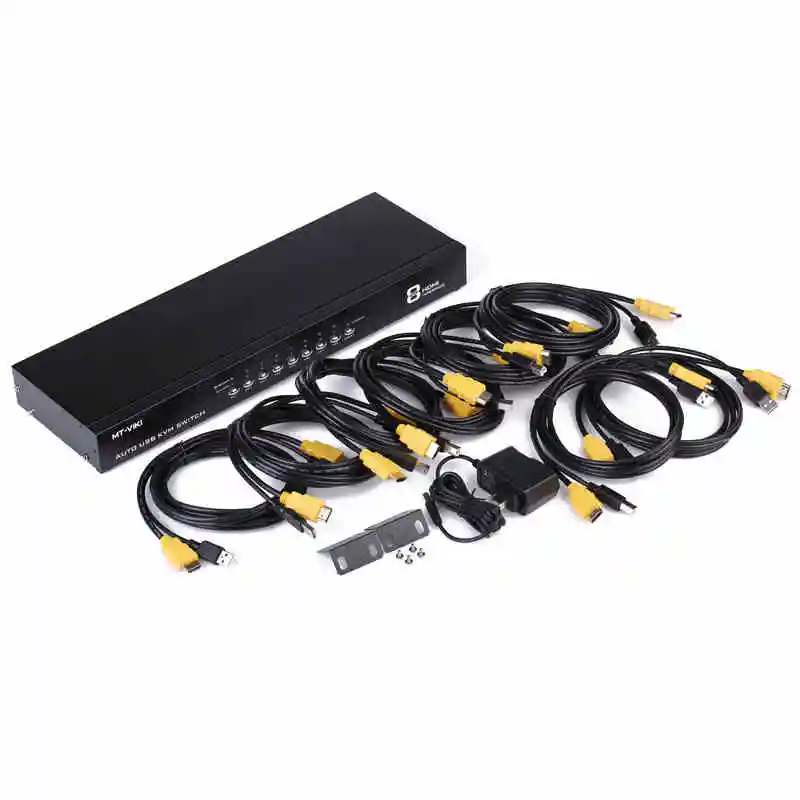 8 Ports HDMI Auto USB 2.0 KVM Switch Keyboard Mouse Switcher full HD 1080P, Metal, include cables
8 Ports HDMI Auto USB 2.0 KVM Switch Keyboard Mouse Switcher full HD 1080P, Metal, include cables