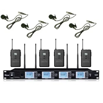 Bolymic 4 channels wireless microphone professional UHF PLL lapel microphone System
Bolymic 4 channels wireless microphone professional UHF PLL lapel microphone System
