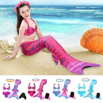 5PCS/Set Kids Clothes Girls Mermaid Tails with Fin Swimsuit Bikini Bathing Suit Dress for Girls With Flipper Monofin For Swim
5PCS/Set Kids Clothes Girls Mermaid Tails with Fin Swimsuit Bikini Bathing Suit Dress for Girls With Flipper Monofin For Swim