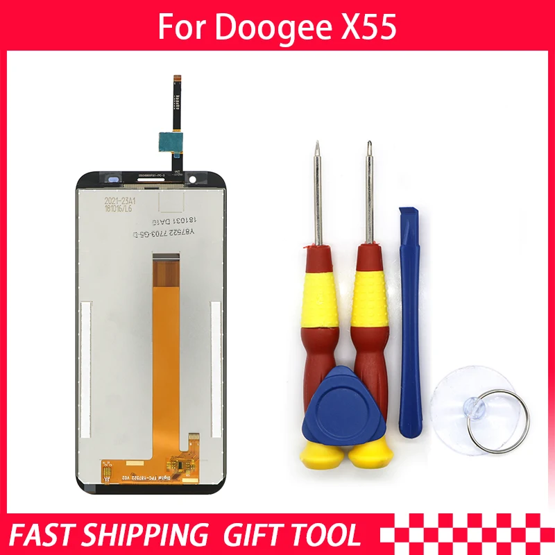 New original Touch Screen LCD Display LCD Screen For DOOGEE X55 Replacement Parts + Disassemble Tool+3M Adhesive
New original Touch Screen LCD Display LCD Screen For DOOGEE X55 Replacement Parts + Disassemble Tool+3M Adhesive