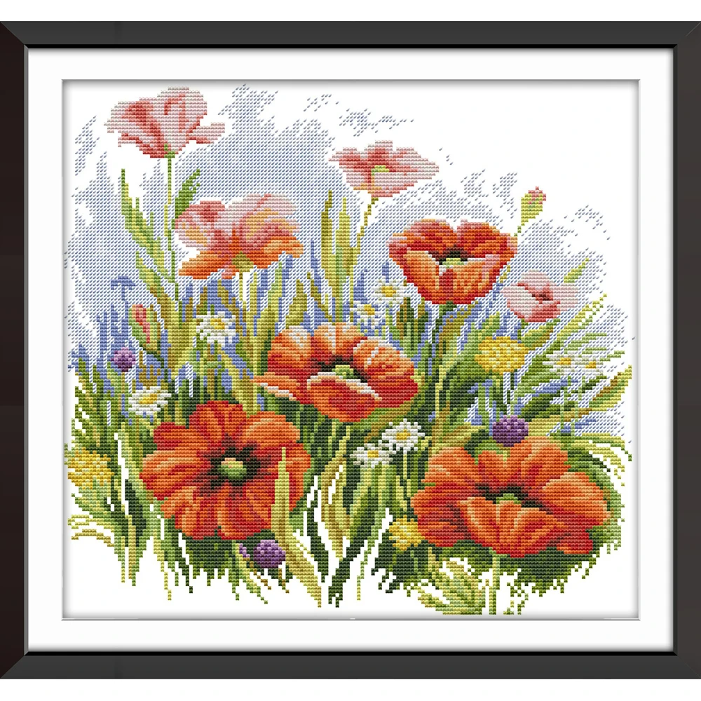 NKF Flower Chinese Stamped Cross Stitch Patterns DIY Kits 14CT11CT Needlework Embroidery Sets for Home Decor
NKF Flower Chinese Stamped Cross Stitch Patterns DIY Kits 14CT11CT Needlework Embroidery Sets for Home Decor