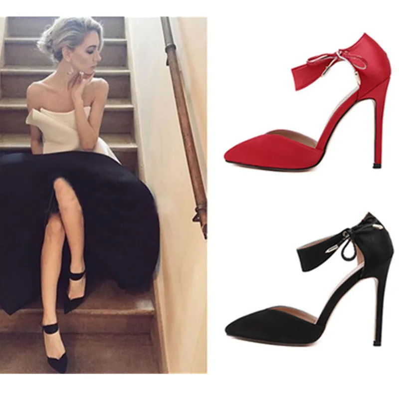 zapatos altos rojos elegantes