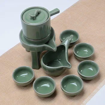 Factory direct sale ceramic lazy man kung fu tea set full-automatic stone grinding celadon porcelain to return to ancient times
Factory direct sale ceramic lazy man kung fu tea set full-automatic stone grinding celadon porcelain to return to ancient times
