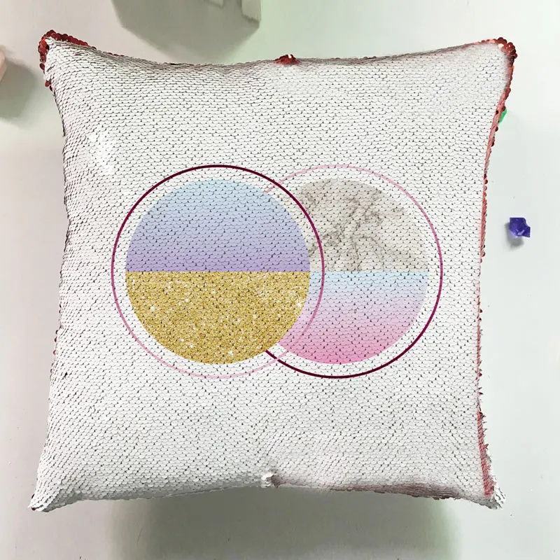 Mermaid Modern Cushions Home Decor Couch Pillows Reversible Flip Sequin Fashion Letter Pillowcase Seat Luxury Cushion J045 (4)