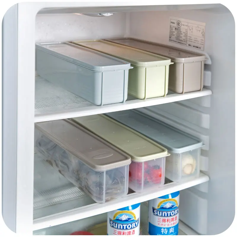 Image Japanese style noodle kitchen refrigerator box lid plastic food storage box crisper drawer finishing box