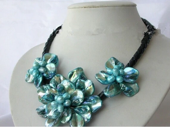 classic baroque blue freshwater cultured pearl shell flower necklace AAA style Fine Noble real Natural free shipping ##a #a
classic baroque blue freshwater cultured pearl shell flower necklace AAA style Fine Noble real Natural free shipping ##a #a